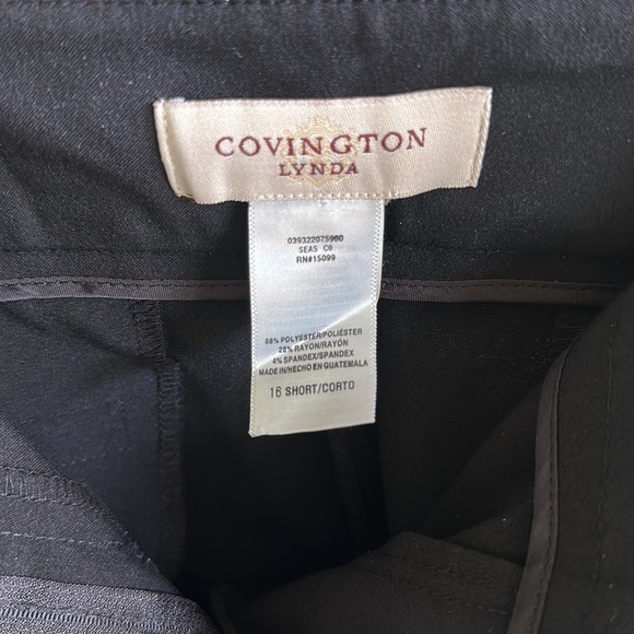 Covington Lynda black trouser pant size 16 short - Picture 4 of 7